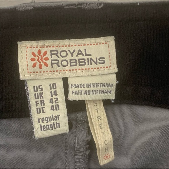 ROYAL ROBBINS Stretch Hiking Pants Water Resistant Gray - Picture 2 of 16